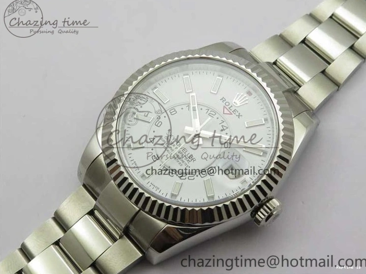 1218 Sky-Dweller 326934 SS Noob 1:1 Best Edition White Dial on SS Bracelet Asian 23J to TechFriendly 2880
